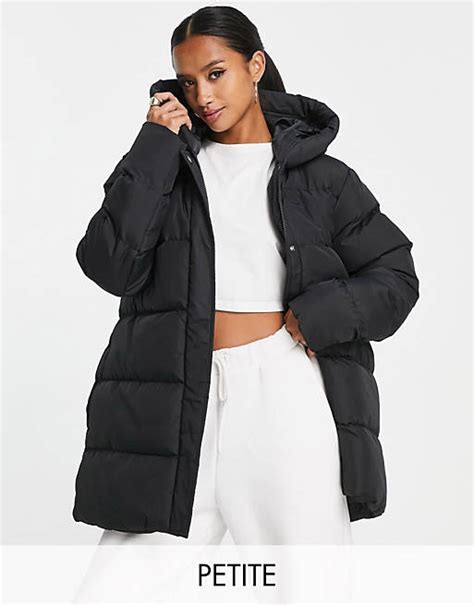 petite mid length puffer coat